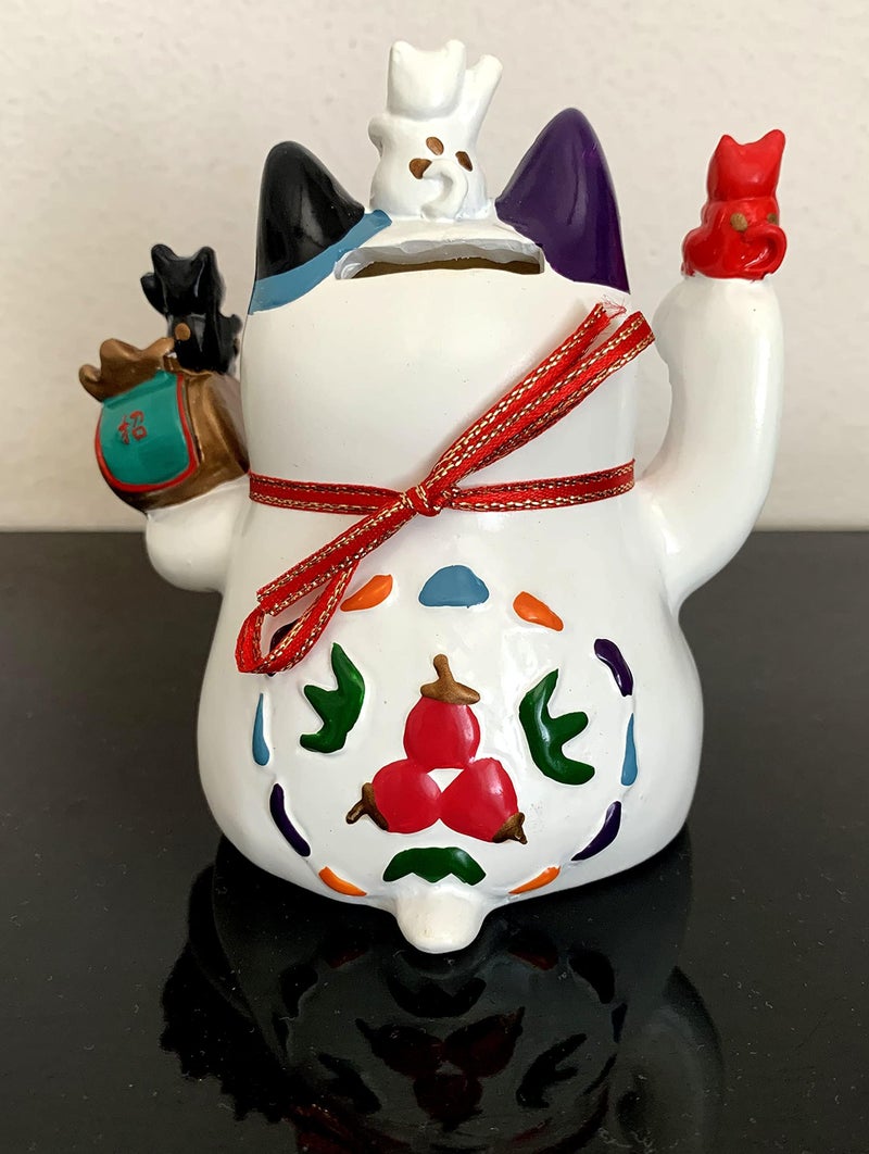 Betterdecor Maneki Neko Lucky Cat Decor for Good Luck, Prosperity & Positive Energy â€“ Feng Shui Figurine with Hidden Coin Bank - Image 3